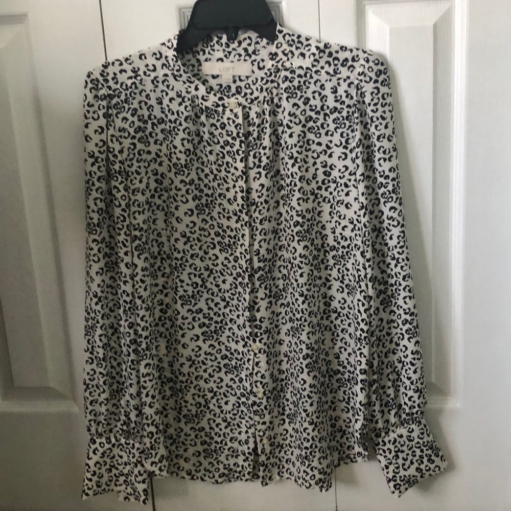 Loft Leopard Print Blouse
